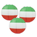 Red, White & Green Paper Lanterns